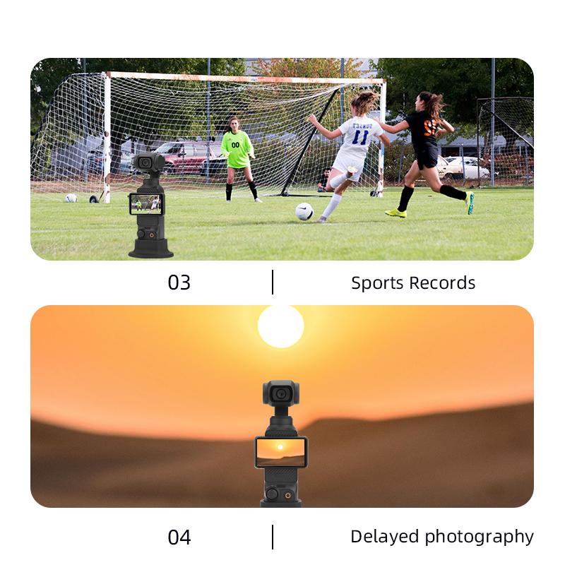 Portable Camera Mount Silicone Action Camera Gimbal Base Desktop Camera Stand Compatible?for OSMO Pocket 3 Camera