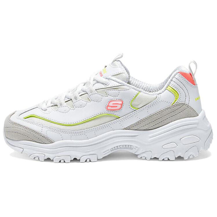Skechers DLites Удобные Универсальные Низкие Папины Кроссовки Женские Белый Желтый 150231-WNPL 36
