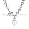 T-Love Heart OT Buckle Necklace & Letter Bracelet Women's Classic Luxury Clavicle Chain