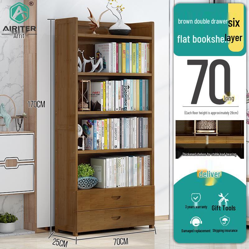 Minimalist Multi-Layer Bookshelf: Floor-Standing Rack for Home & Children's Room