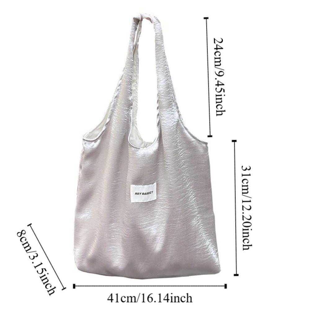 Elegant Simple Shoulder Bag Luxury Underarm Shopping Bag Fashion Design Satin Silk Tote Bag  Girls