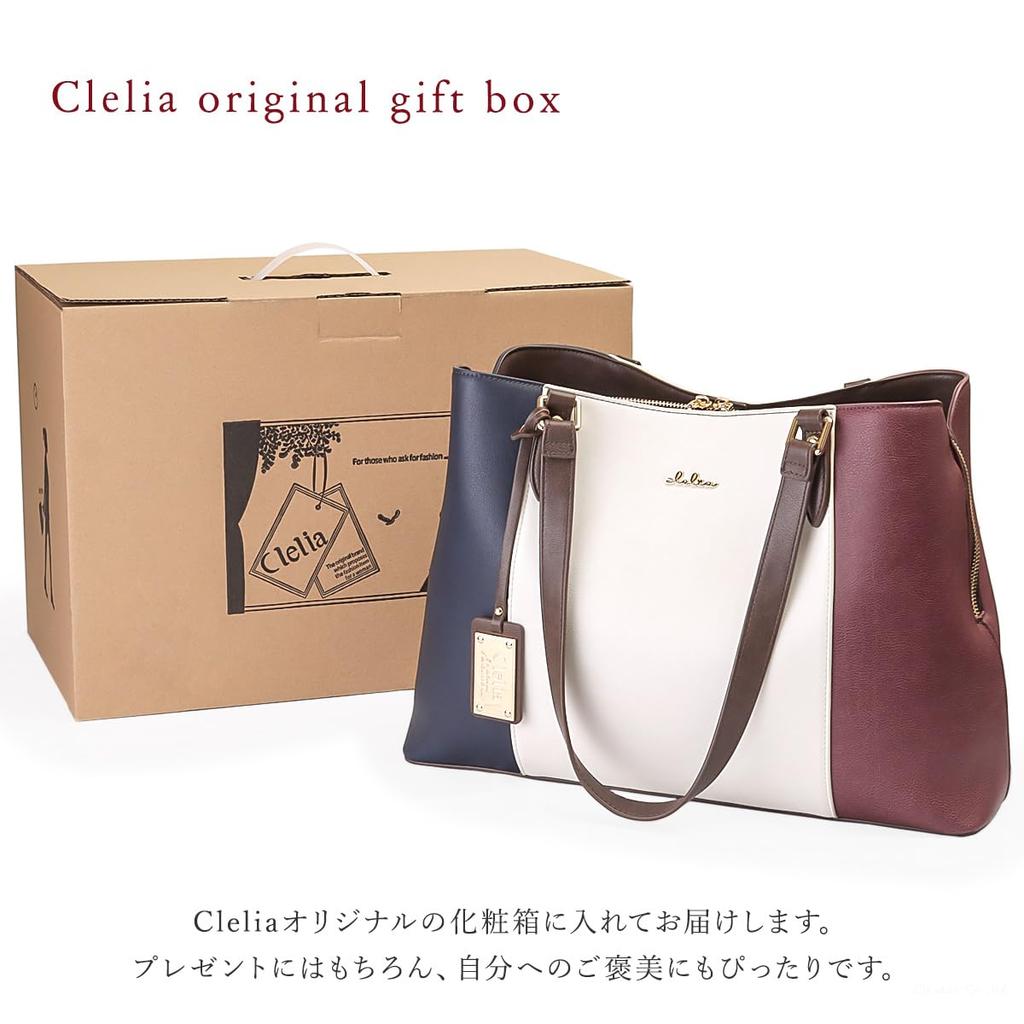 Tote Large A4 Tricolor Tote Liberte Series [Cleria] Women's Bag, Capacity, Compatible, Dividers, Mother's Bag, [CL-22720] (Royal Marine)