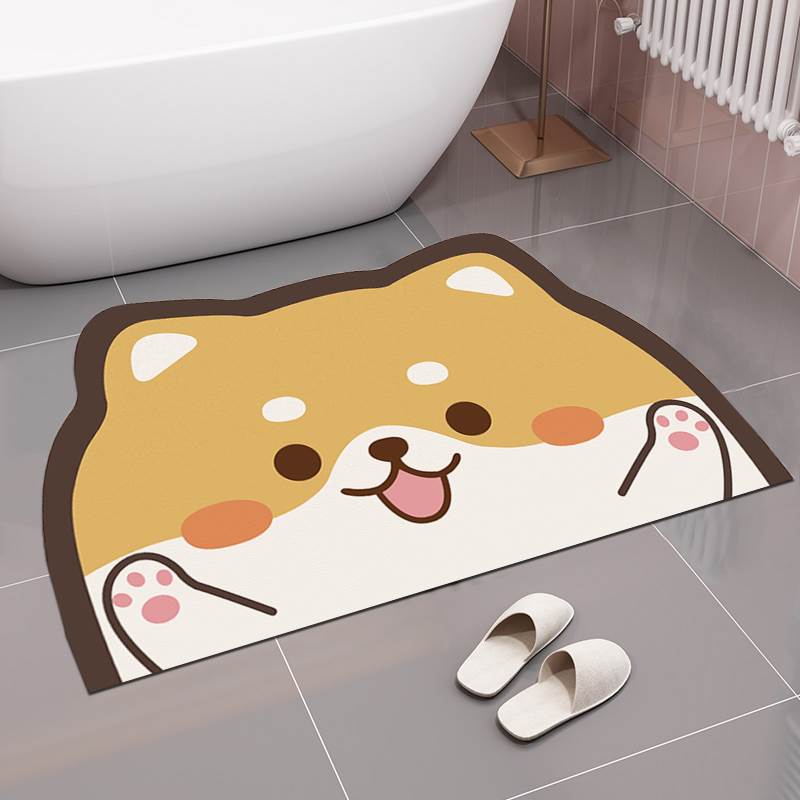Bathroom diatom mud floor mat absorbent cushion toilet toilet floor mat non-slip toilet quick drying small carpet household