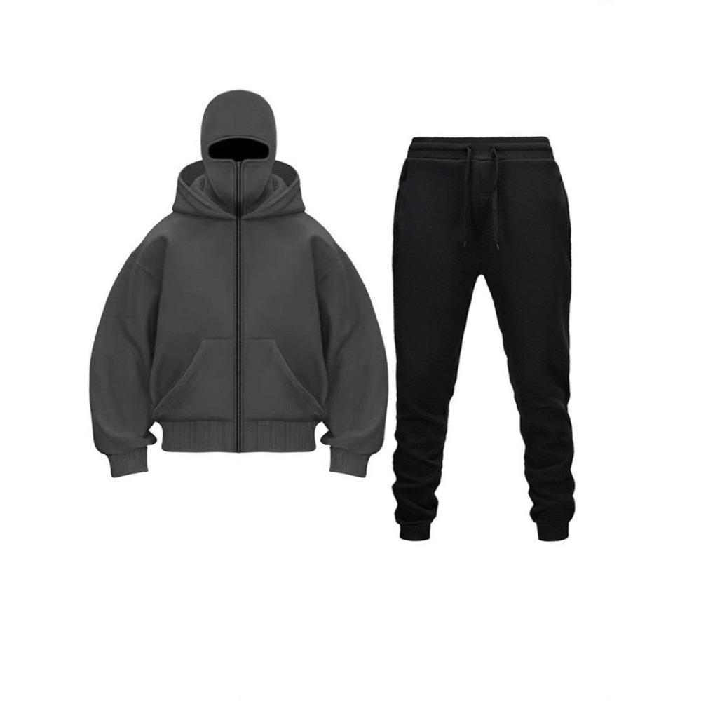 

Комплект из толстовки и двух шапок Модные мужские и женские шапки XL темно серый