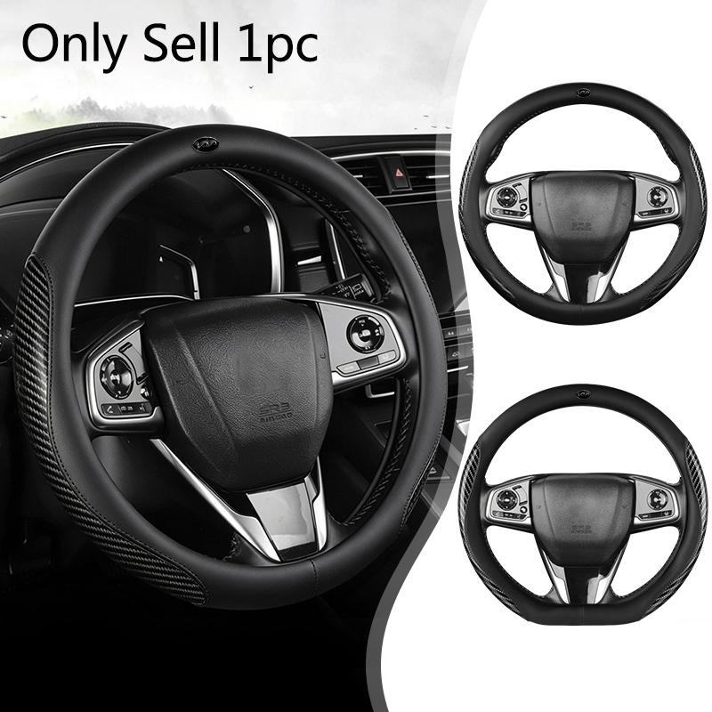 Porte-clés Couvercle de volant en fibre de carbone, Antidérapant Poignée fermePour KIA Rio 5 Ceed Cerato K2 K3 K4 Sportage Picanto Optima Sorento