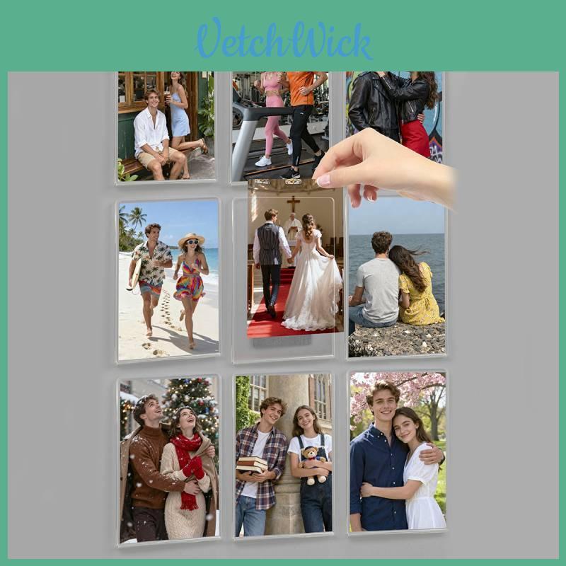 Acrylic Photo Frame Magnetic Refrigerator Magnet With Diy Photo Wall For Home Decor