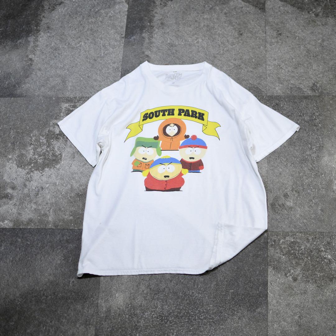

[Б/У] Винтажная футболка с принтом SOUTH PARK, футболка с коротким рукавом, белая футболка