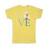 Gift T-Shirt : Love Labrador Cute Dog Pet Animal Canine Pets Dogs
