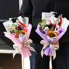 Crochet Flower Bouquet Graduation Bouquet Gifts Artificial Flower Handmade Sunflowers Teacher'S Day Mother'S Day Gifts