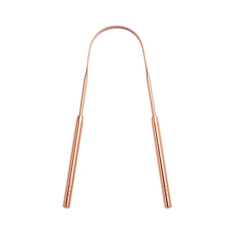 1/2/4 Pcs Reusable Stainless Steel Tongue Scraper Cleaner Fresh Breath Coated Oral Hygiene Care Tools