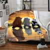 1pc We Bare Bears Flannel Throw Blanket Lightweight Soft Warm All Season Blanket for Sofa, Bed, Travel,L1028151