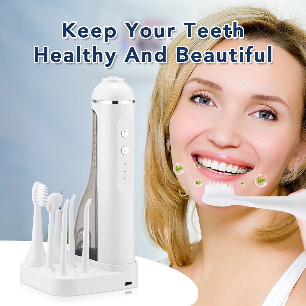 3 in 1 Electric Water Flosser Household 360° Teeth Dental Cleaner Waterproof Remove Calculus Tartar Teeth Cleaning Oral Care