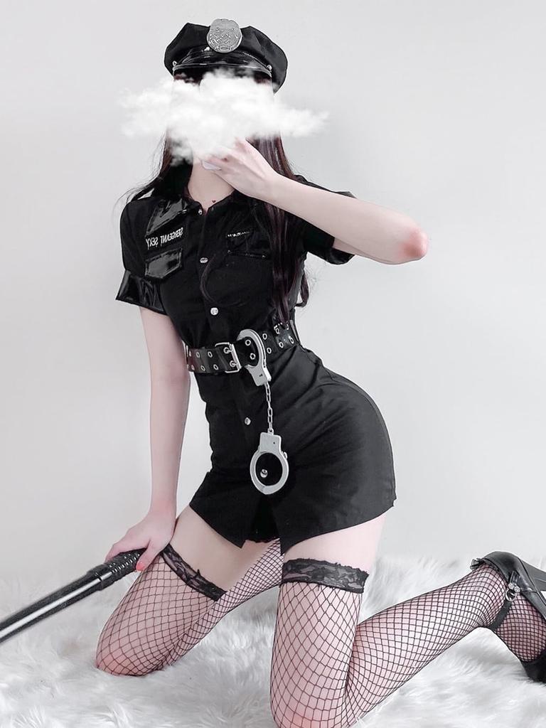 YNBINASI Sexy Police Officer Cosplay Costume for Halloween Set with Cute Perfect for and Cultural Festivals Size Women, Costume, 5-Piece Miniskirt,