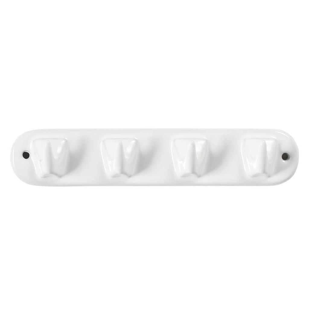 Dulton Porcelain 4 Prong A timeless Ceramic DIY Wall Height Width Depth Hooks, 4-piece Set, classic, Parts, Hanging, 6.1cm, 30.5cm, 5.2cm, Y-0617/4