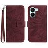 Etui Portfelowe do Poco X8 Pro 5G - Skóra/PU, Bordowy, Z Paskiem