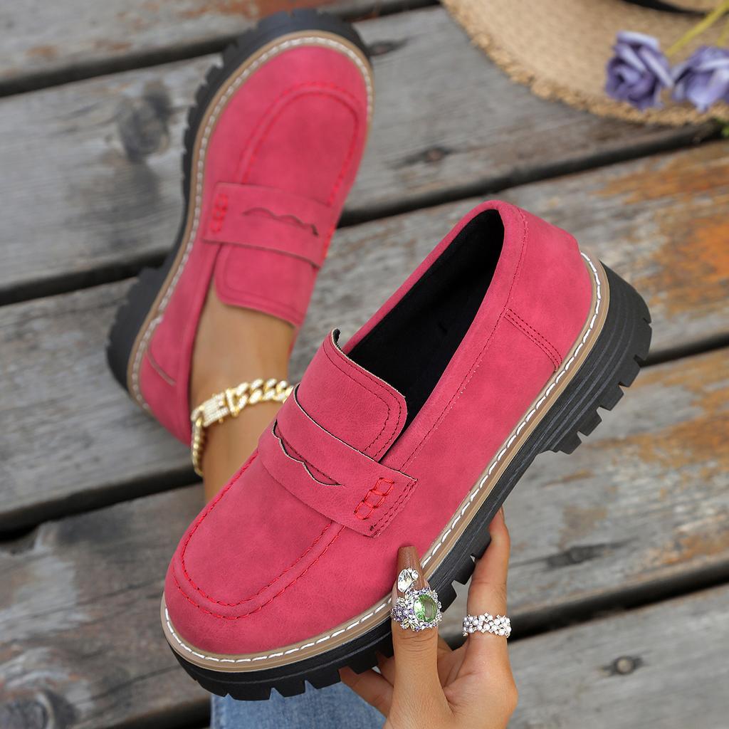 Fashion 2025 New Women Loafers Comfortable Outdoor Sneakers Non-slip Thick Bottom Shoes Spring Autumn Flat Shoes Women Zapatos De Mujer