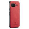 DG.MING For Google Pixel 9a Case PU Leather Covered PC + TPU Hybrid Phone Shell