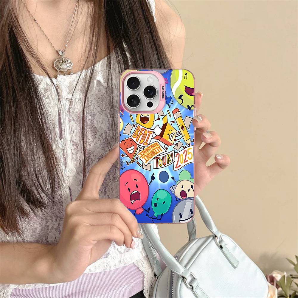 Anime Bfdi Battle For D-Dream Island Phone Case For IPhone 16 15 14 13 12 11 17 Pro MAX Plus Pro Matte Shockproof Cover