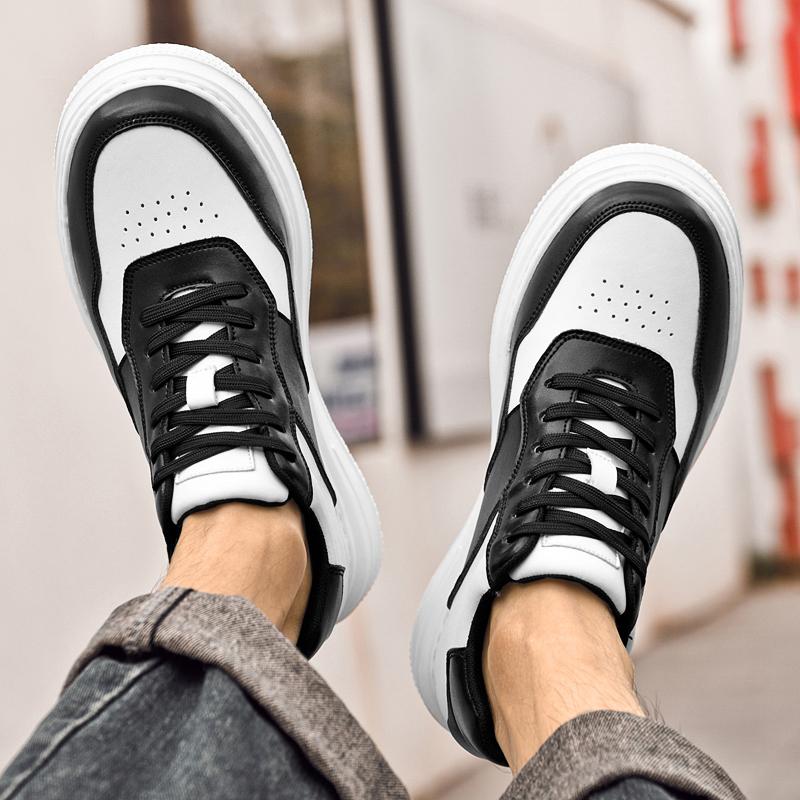 Plus Size 6CM 8CM Genuine Leather Height Increasing Elevator Shoes Height Increase Shoes Taller Insole Men Sneakers Casual Shoes