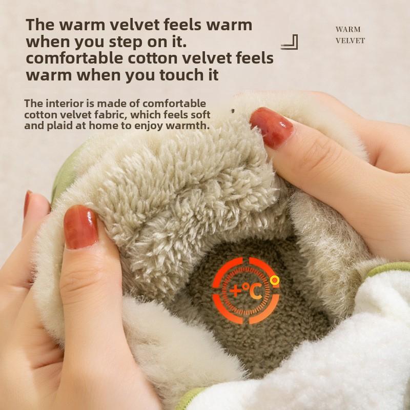 Fashion Fashion Cute Pretty Bow Women Slippers Indoor Winter Soft Sole Exquisite Warm Graceful Causal Quality Comfy Flat Cotton Slippers