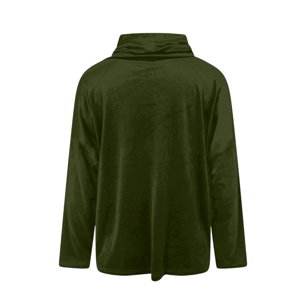 Women's Color Gold Velvet Fashionable Long Sleeved T,shirt Pullover Top