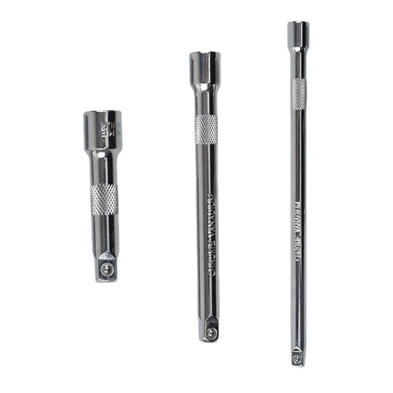 3Pcs 3/8" or 1/2" Drive Professional Socket Wrench Extension Bar 3 Lengths for Improved Leverages in Repairs Maintenance