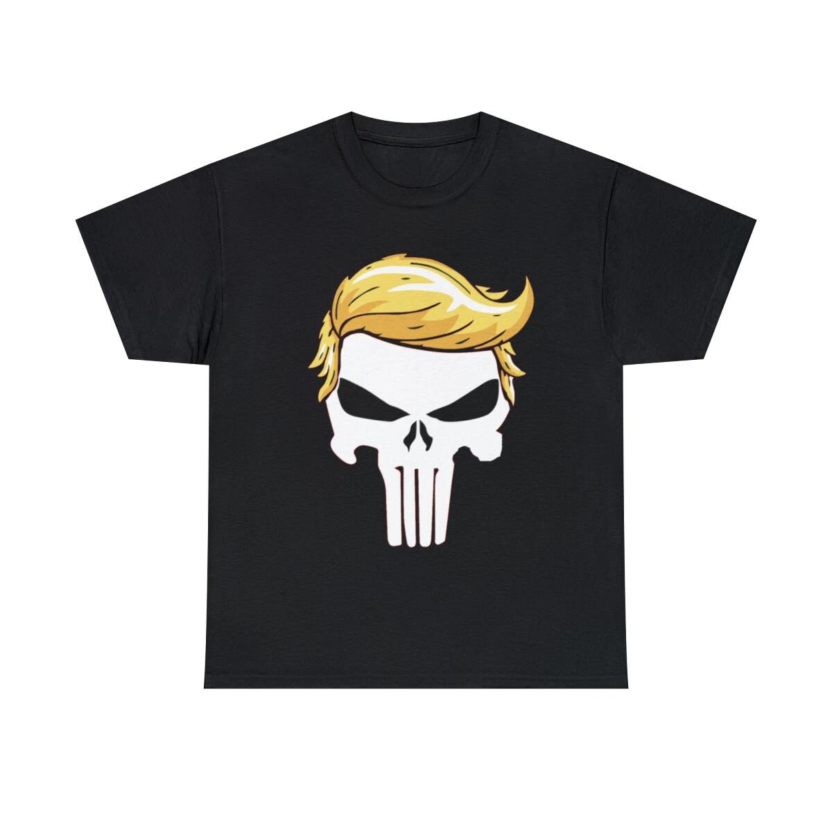 Trump Punisher with the hair Men s Short Sleeve Tee 4XL