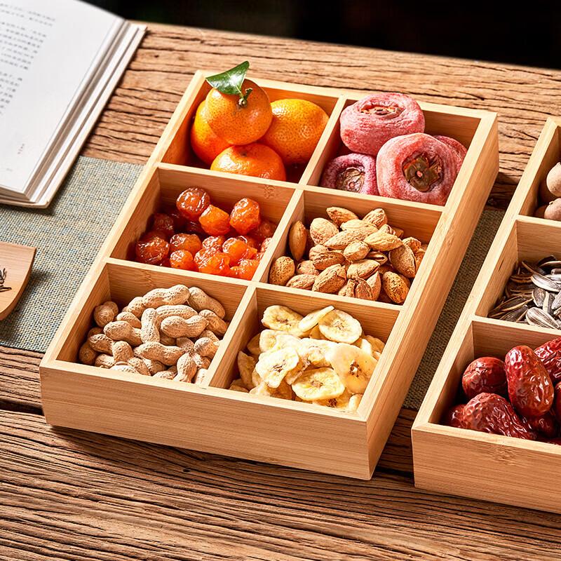 Shangkaojia Bamboo Six-Compartment Serving Tray