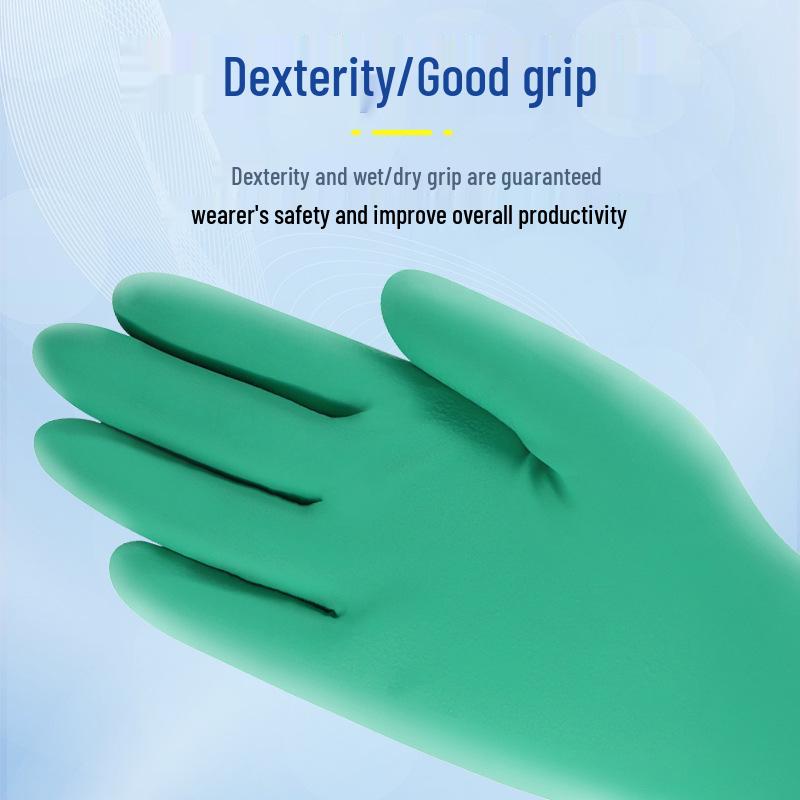 Ansell Industrial Nitrile Gloves: Acid, Alkali, Chemical, Anti-Corrosion, and Oil Resistant (37-873)
