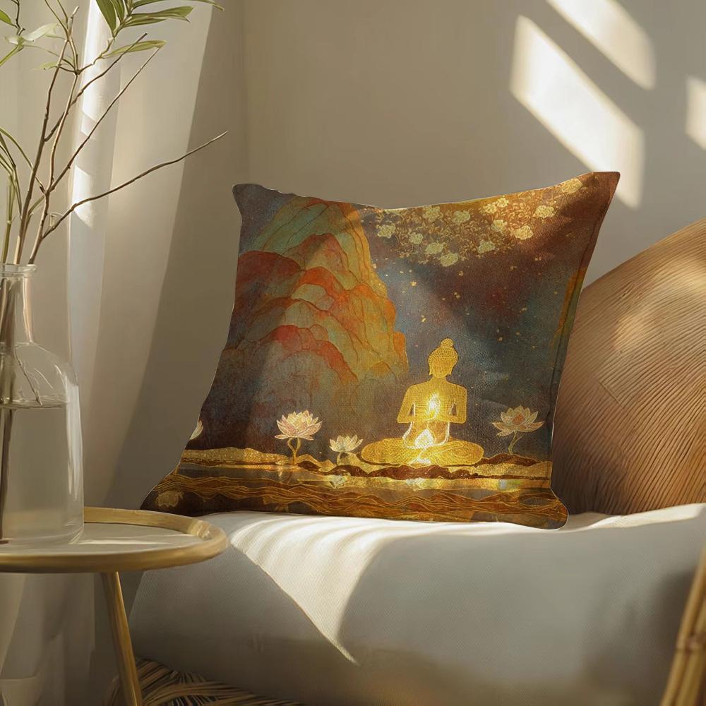 Buddhism Pillow Case Pillowcase, Double-Sided Printed, Sofa Cushion, Bedroom Headboard
