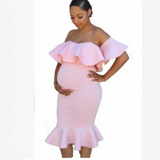 Mermaid Bodycon Skirt with Lotus Leaf Hem