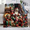 Christmas Gift Microfiber Blanket Super Soft Throw Blankets For Bed Bedspread Sofa Decorative Camping Picnic Winter Warm Blanket