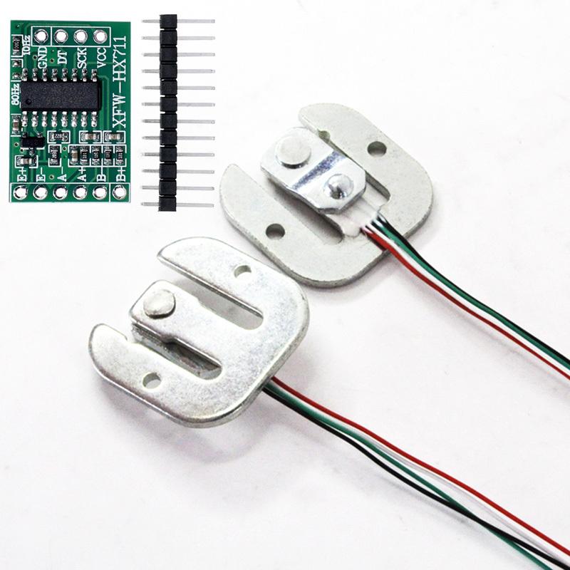 HX711 AD Module and Micro Weighing Sensor Kits, Ultra-Thin Patch Load Cell 50kg Body Scale Electronic Weighing Scale Accessories