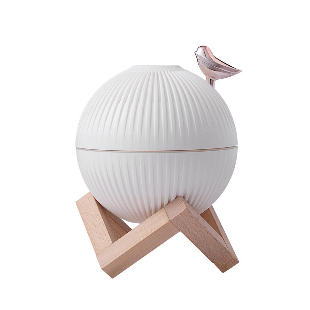 New Lark Planet Lamp Humidifier: Large-Capacity Night Light with Wooden Stand E330
