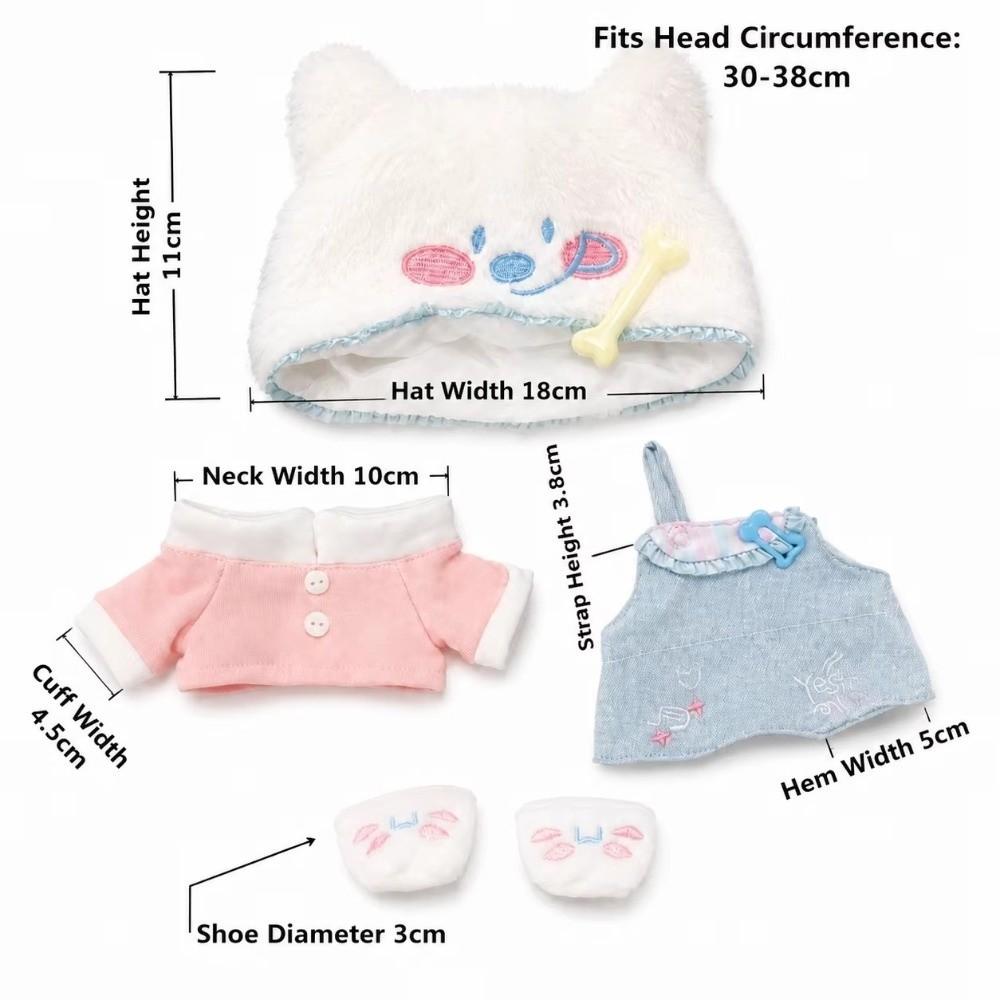 Soft Fabric Cotton Doll Dress Cute Stuffed Toys Clothes Plush Doll Clothes for Player Collection