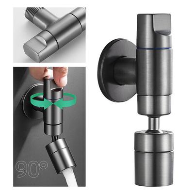 Bathroom Sink Faucet 2-Modes 360 Degree Rotate Brass Corrosion-resistant G1/2 Water Inlet Port Silver/Black/Gray