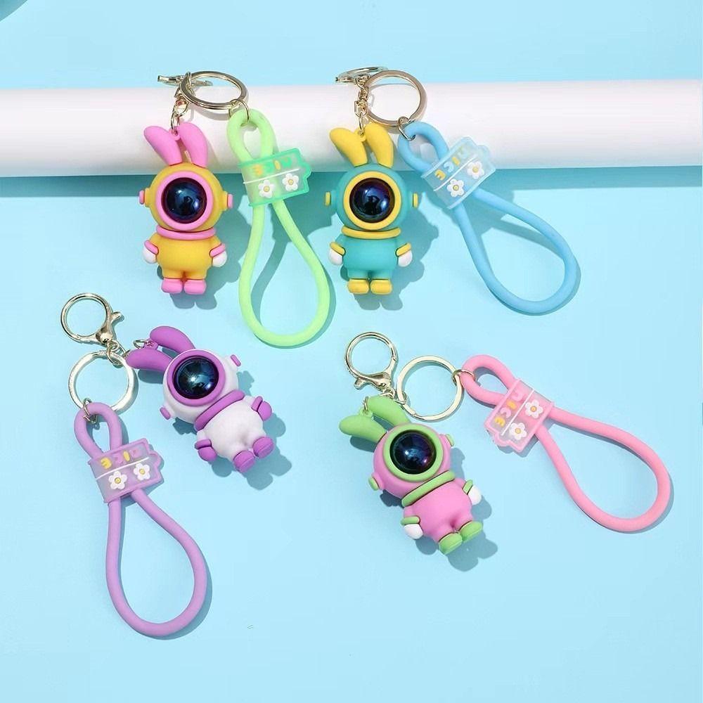 

Charms Backpack Pendant Space Rabbit Keychain Bunny Keychain Astronaut Keychain Doll Key Keyring