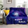 3d fotbal fotbal sportovní silueta vzor manta potah na rozkládací pohovku měkká deka kostkovaná měkká teplá flanel přehazovací deky ventilátory dárek