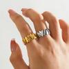 Fashion Love Ring Wear On Valentine'S Day Festival Gift Heart Shaped Opening Stainless Steel Rings Zircon-Accessories