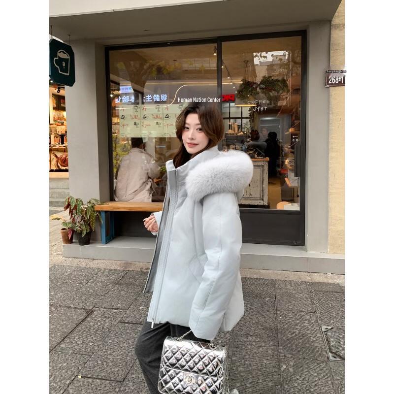 ZOSOUL Women's Korean Style Hooded Fleece-Lined Padded Jacket