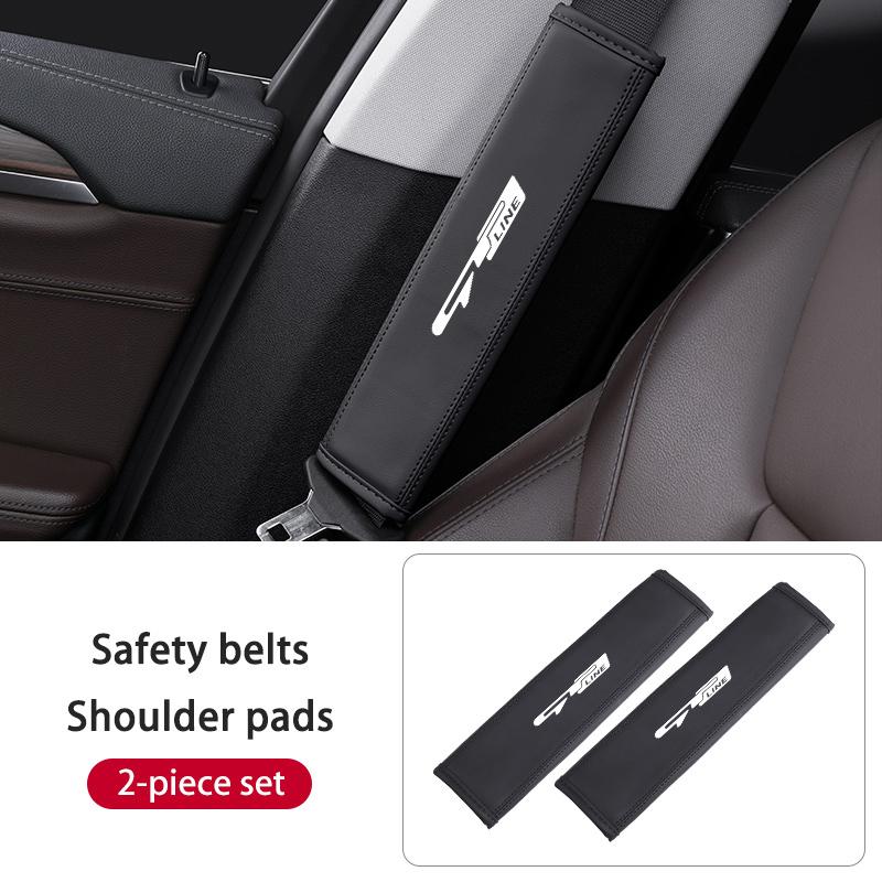 For KIA Leather Car Seat Belt Cover Safetybelt Shoulder Protection Pad gt gtline Xline ceed Forte RIO STINGER Seltos K3 K4