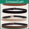 Retro Color Solid Simple Designer Pu Leather Belt Alloy Buckle Style Commuter