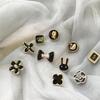 10Pcs/Set Simple Alloy Brooch Prevent Wardrobe Malfunction Botton Decor for Clothes