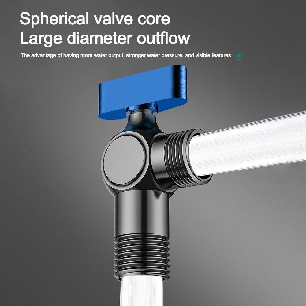 High Quality Red Blue Water Control Valve Brass Cold and Hot Distinction Brass Angle Valve Water Stop Valve Kitchen