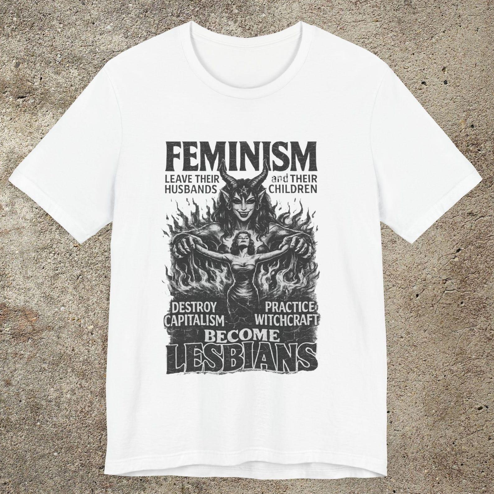 Funny Feminist Tee Anti Capitalist Fck Patriarchy Unisex T-Shirt L