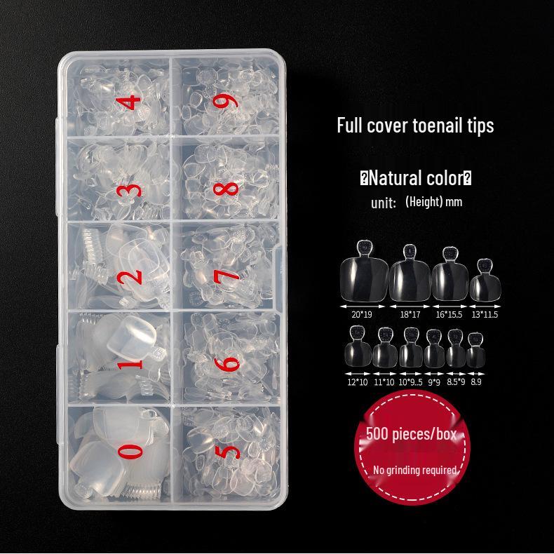 Ultra-Thin Transparent Full Cover Toenail Stickers: Short Nail Tips for Beautiful Feet