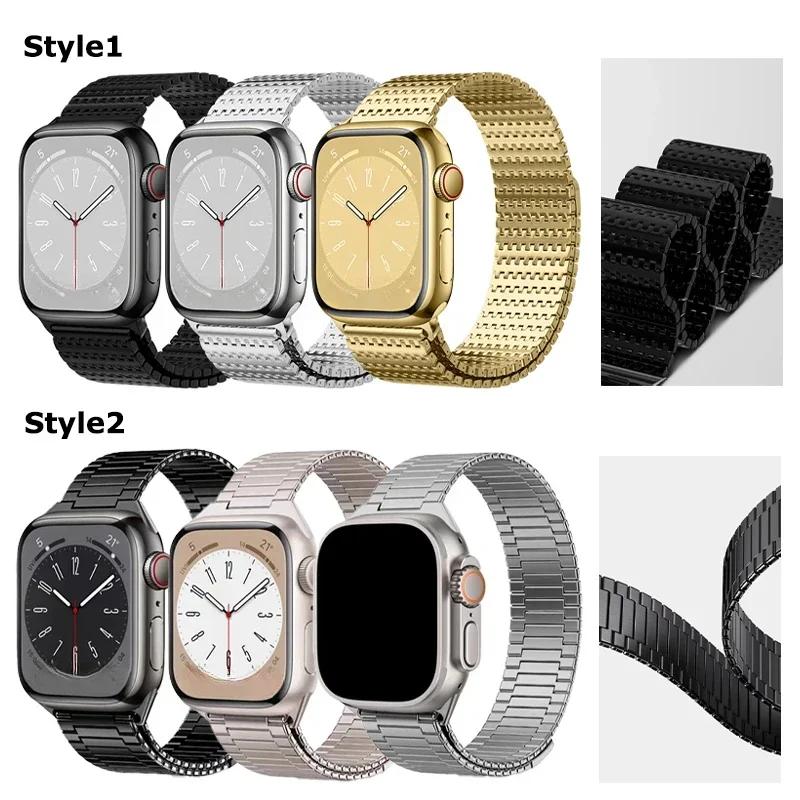 Luxury Magnetic Strap for Apple Watch 11 10 9 8 Band Ultra 3 2 49mm 46 44 45mm Titanium Color Bracelet for iWatch 7 se 6 40 41mm