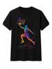 Basketball Dunk Digital Neon Art T Shirt