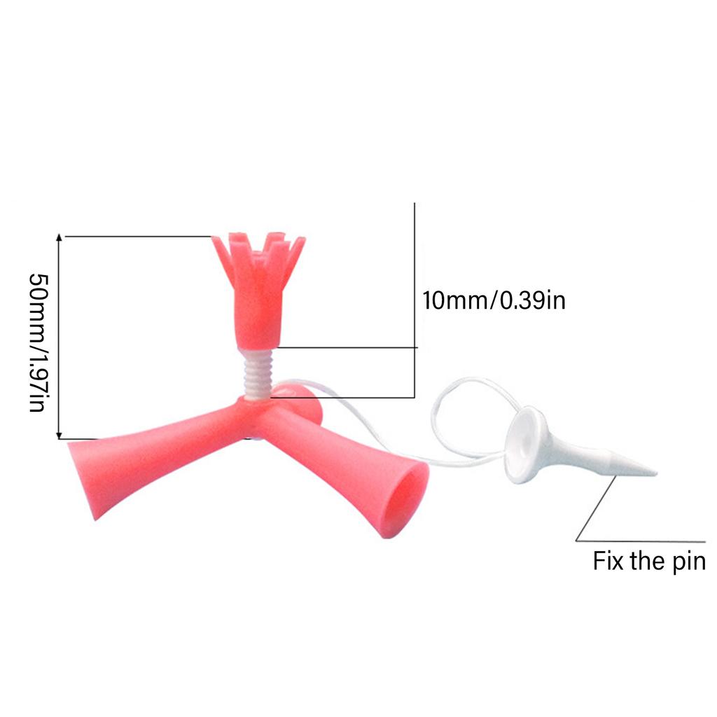 Tripod Golfs Tee for Golfs Mat Training Sports Accessory Self Standing Golfs Tees Height Adjustable Tripod Golfs Tees