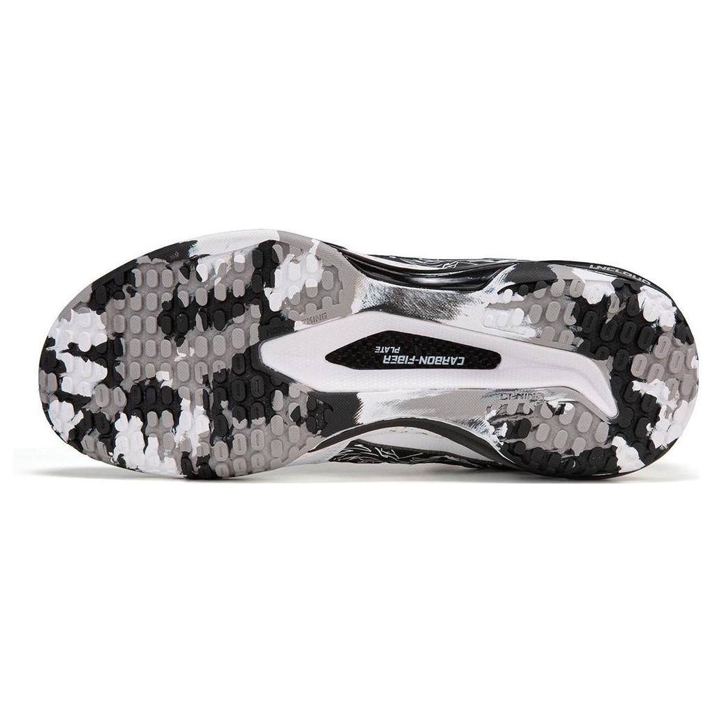 Li-Ning Nepřemožitelný eso Odolné Prodyšné Nízké Badmintonové boty Pánské boty Bílé Černé AYAR015-3